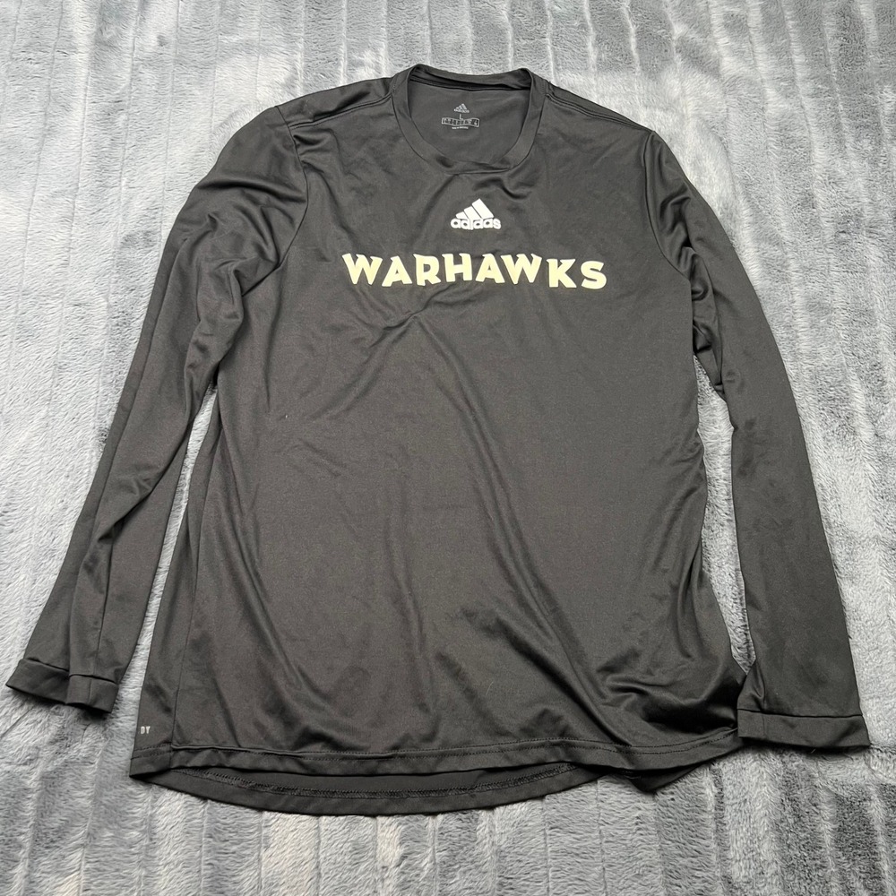ULM Louisiana Monroe Warhawks Adidas Mens Large Long Sleeve Shirt Black